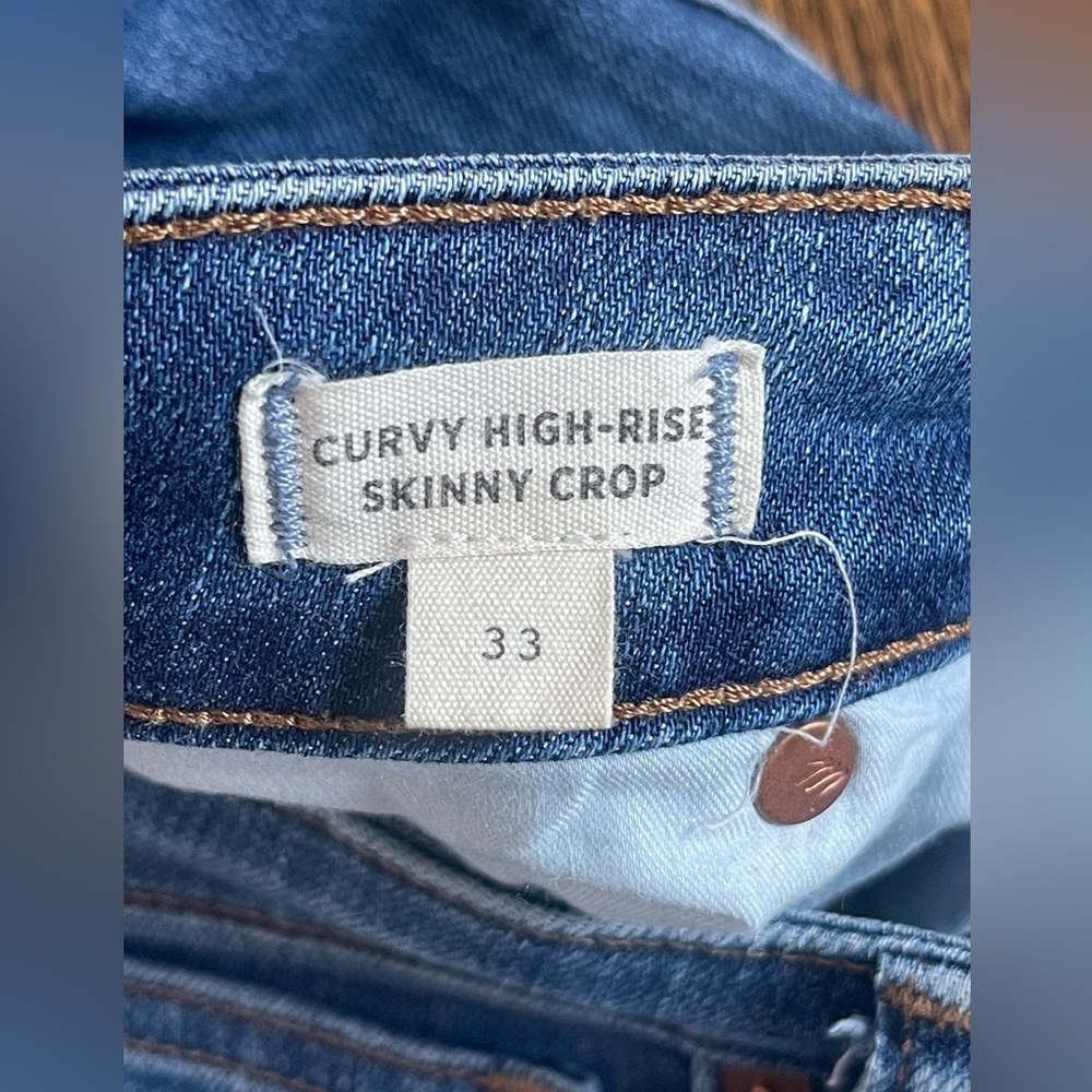 Madewell curvy high rise skinny crop ankle jeans 33 - Picture 5 of 9